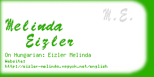 melinda eizler business card